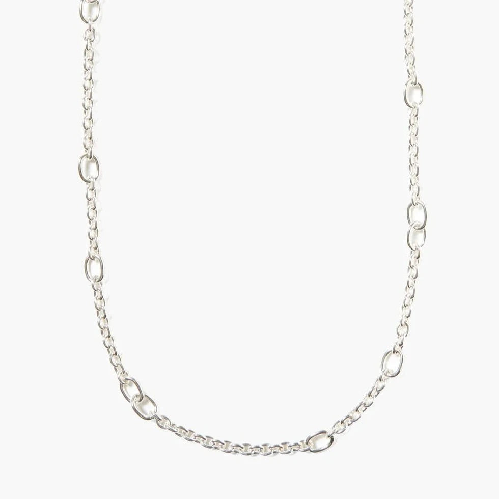 celestial moon and star bracelet Frances Long Necklace Silver