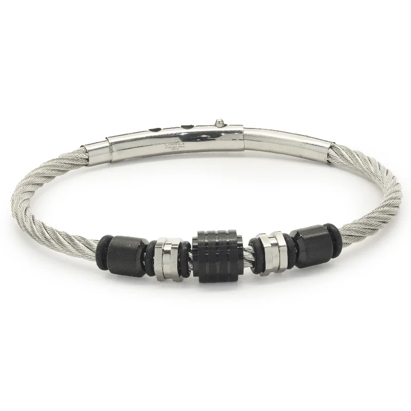 Stainless Steel Cable Wrap Bracelet