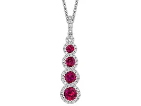 wide gold cuff bracelet 18K White Ruby and Natural Diamond 17 inch Necklace