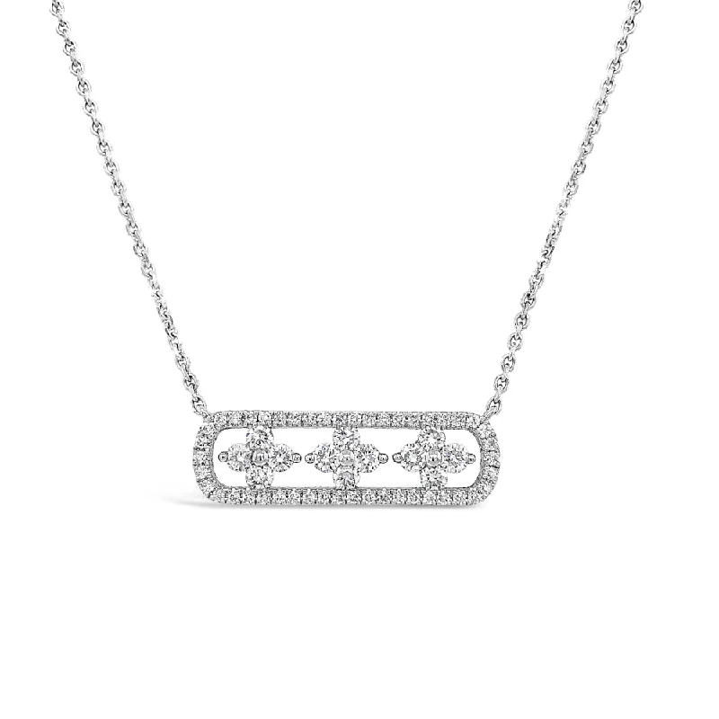 silver infinity knot ring 18kw 3 Star Clover Precious Pastel Bar Necklace