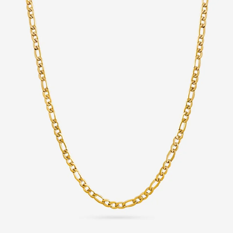 diamond halo pendant necklace Danielle 18K Figaro Chain Necklace