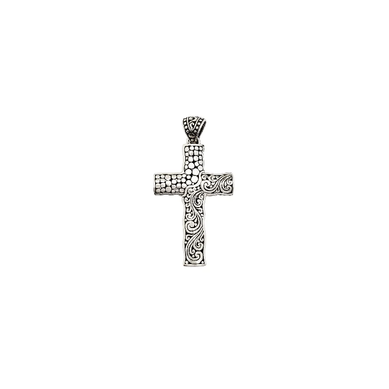 heart-shaped promise ring sterling silver Antique Carve Like Cross (Silver)