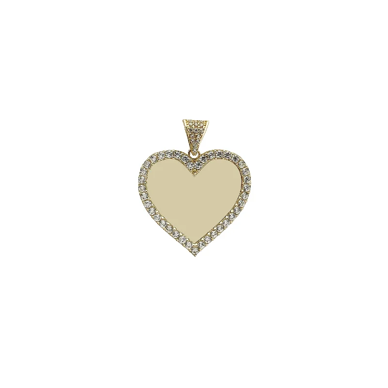 gemstone stacking rings colorful Diamond Heart Memorial Picture Pendant (14K)