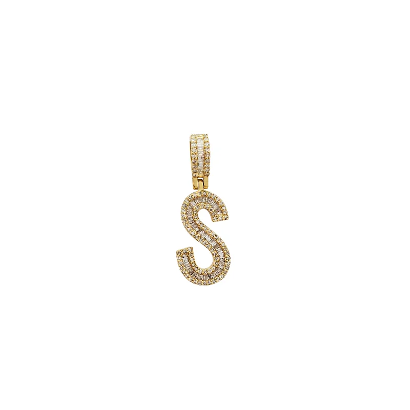 black opal engagement ring Diamond Initial S Pendant (14K)