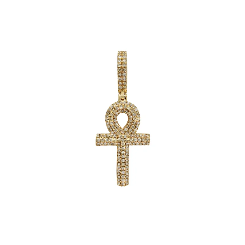 art deco diamond bracelet Diamond Pave Ankh Pendant (14K)