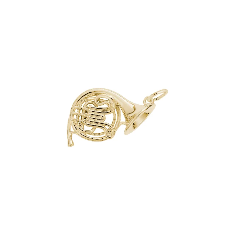 handmade gemstone anklet boho French Horn Charm