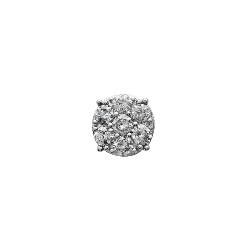 dainty sapphire stacking rings Round Diamond Pendant (14K)