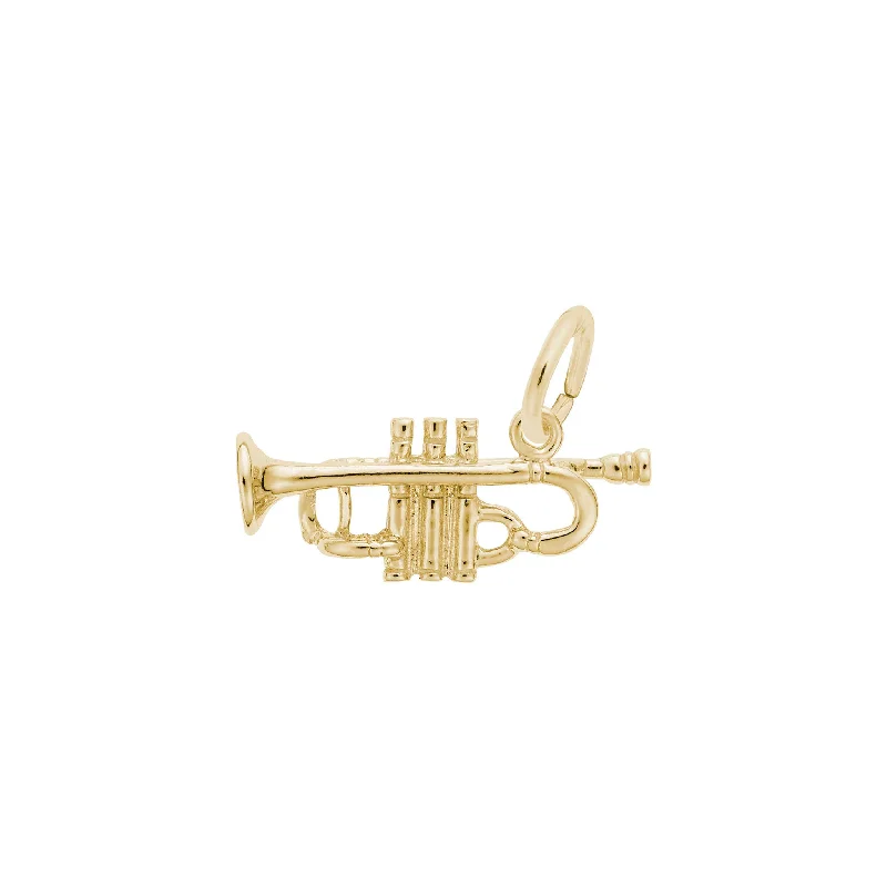 personalized photo locket necklace Trumpet Charm